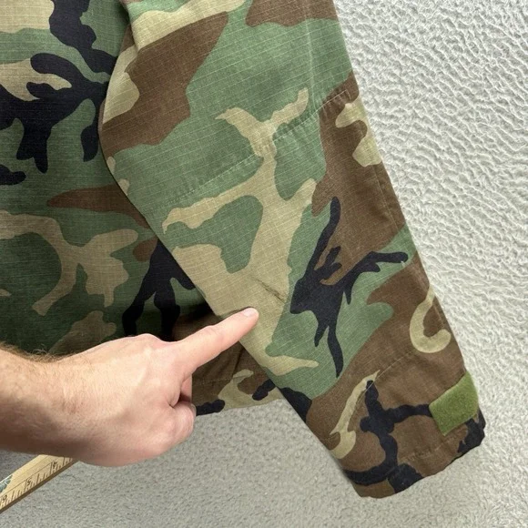 Vintage Military Jacket Adult Medium Short Woodland Camo Chemical Protective NFR - Picture 16 of 16